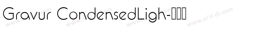 Gravur CondensedLigh字体转换